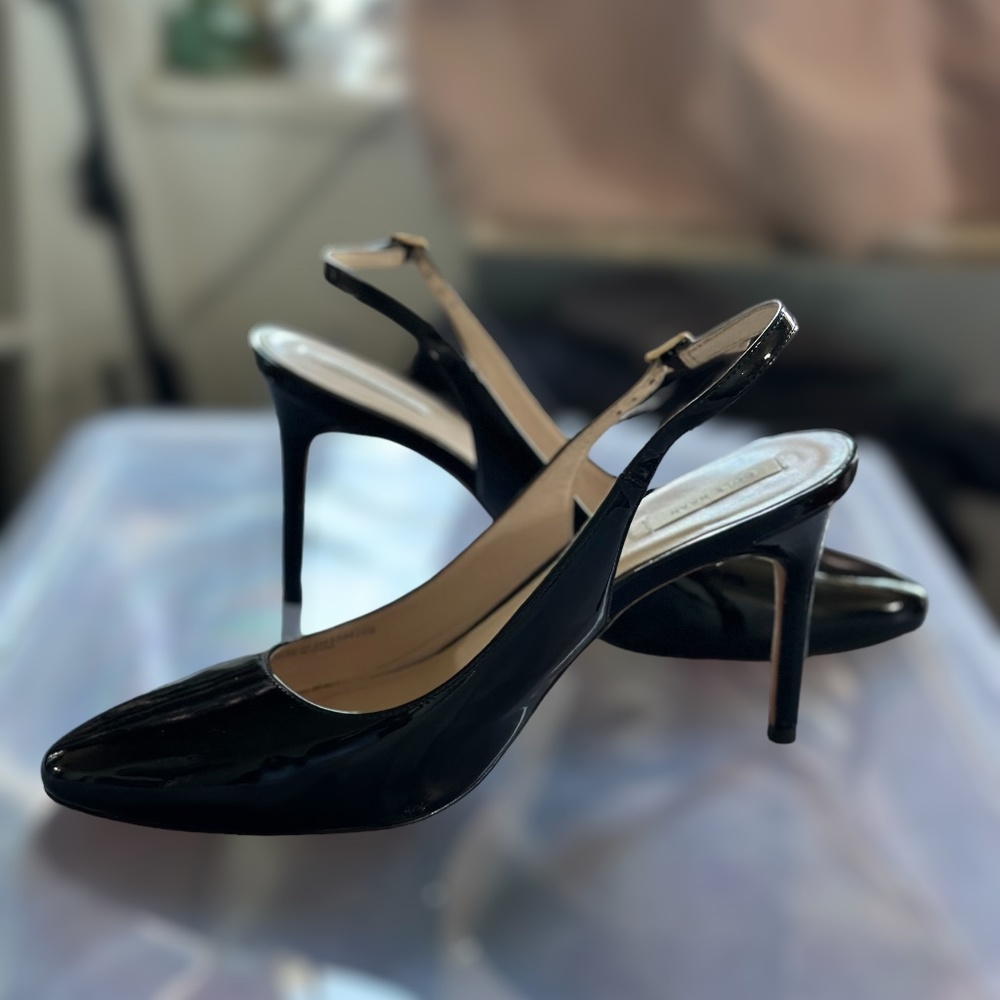 Cole Haan,  Patent Leather sling back shoes